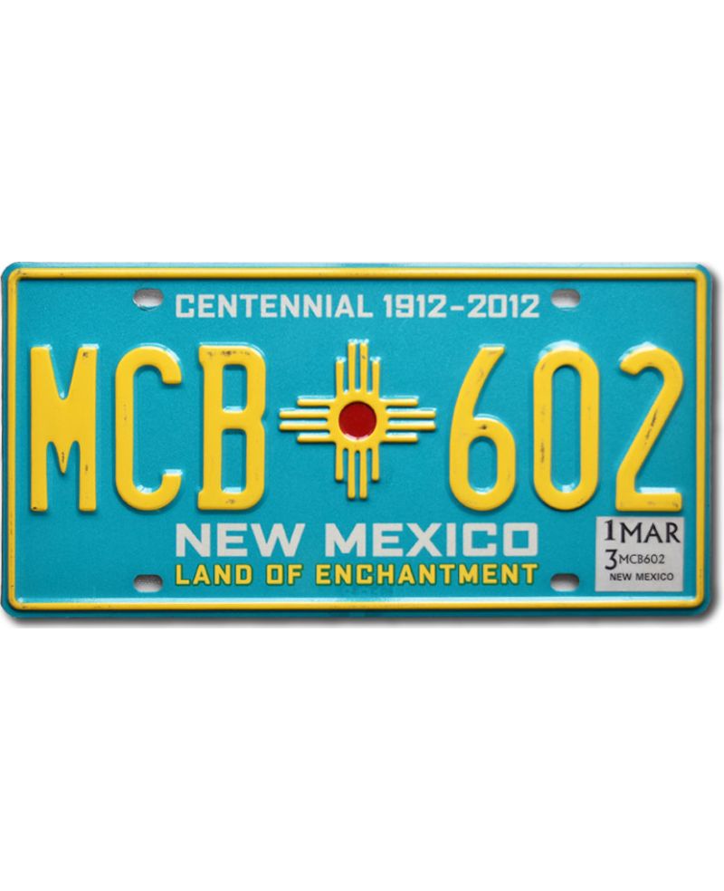 Tablica rejestracyjna USA New Mexico Blue MCB 602