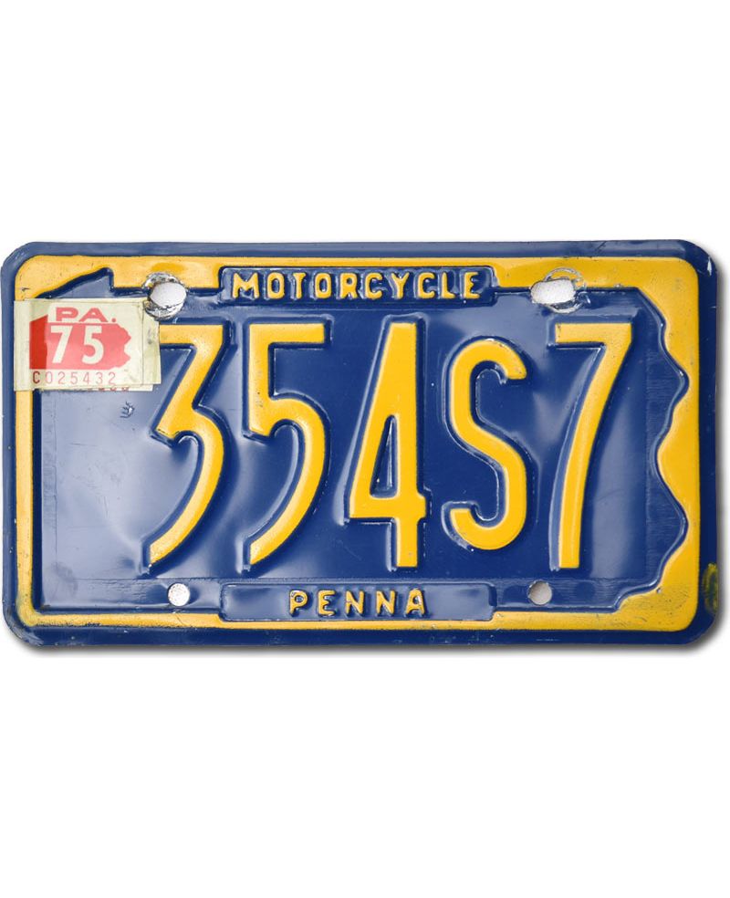 Moto americká SPZ Pennsylvania 354S7