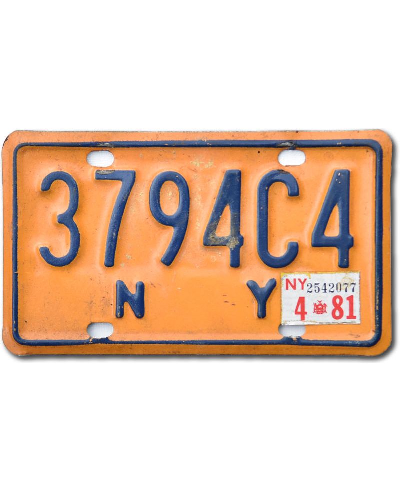 Moto americká SPZ New York Yellow 3794C4