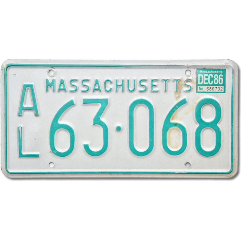 Tablica rejestracyjna USA Massachusetts AL63.068