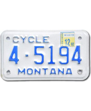Motocyklowa Tablica Rejestracyjna USA Montana 4-5194
