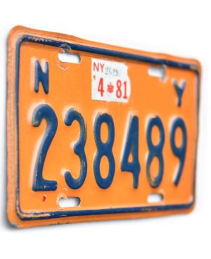 Motocyklowa Tablica Rejestracyjna USA New York Yellow 238489 moto