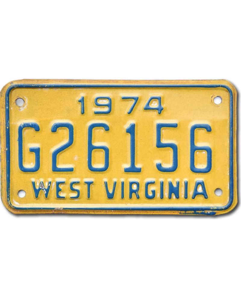 Motocyklowa Tablica Rejestracyjna USA West Virginia G26156