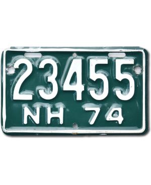 Motocyklowa Tablica Rejestracyjna USA New Hampshire 23455