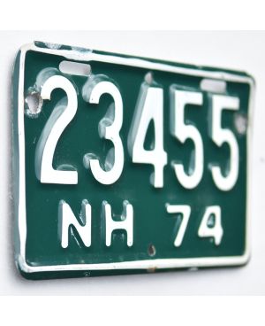 Motocyklowa Tablica Rejestracyjna USA New Hampshire 23455