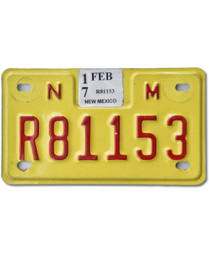 Motocyklowa Tablica Rejestracyjna USA New Mexico Yellow R81153