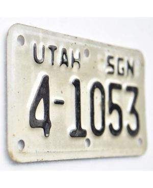 Motocyklowa Tablica Rejestracyjna USA Utah 4-1053