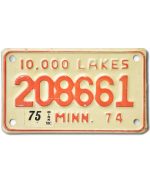 Motocyklowa Tablica Rejestracyjna USA Minnesota 208661
