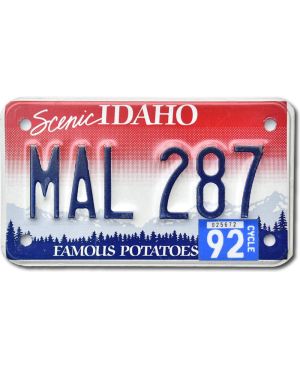 Motocyklowa Tablica Rejestracyjna USA Idaho MAL 287