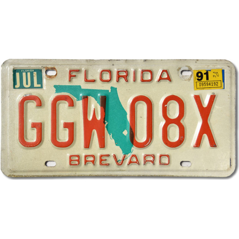 Tablica rejestracyjna USA Florida Green Map