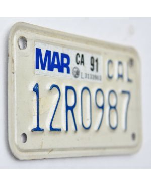 Motocyklowa Tablica Rejestracyjna USA California 12R0987