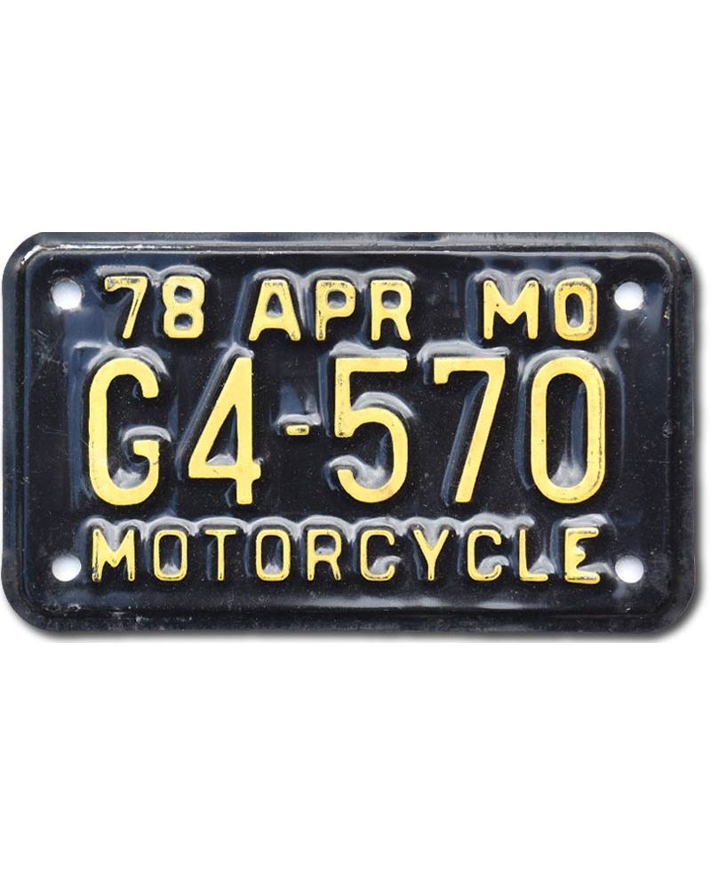 Tablica Rejestracyjna USA Missouri G4 570 motocyklowa