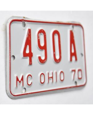 Motocyklowa Tablica Rejestracyjna USA Ohio 490A