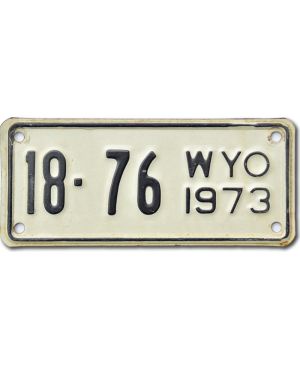 Motocyklowa Tablica Rejestracyjna USA Wyoming 18-76