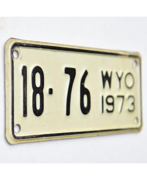 Motocyklowa Tablica Rejestracyjna USA Wyoming 18-76