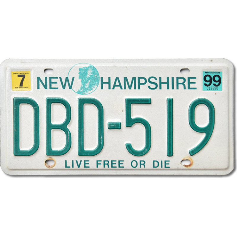 Tablica rejestracyjna USA New Hampshire Live Free DBD-519