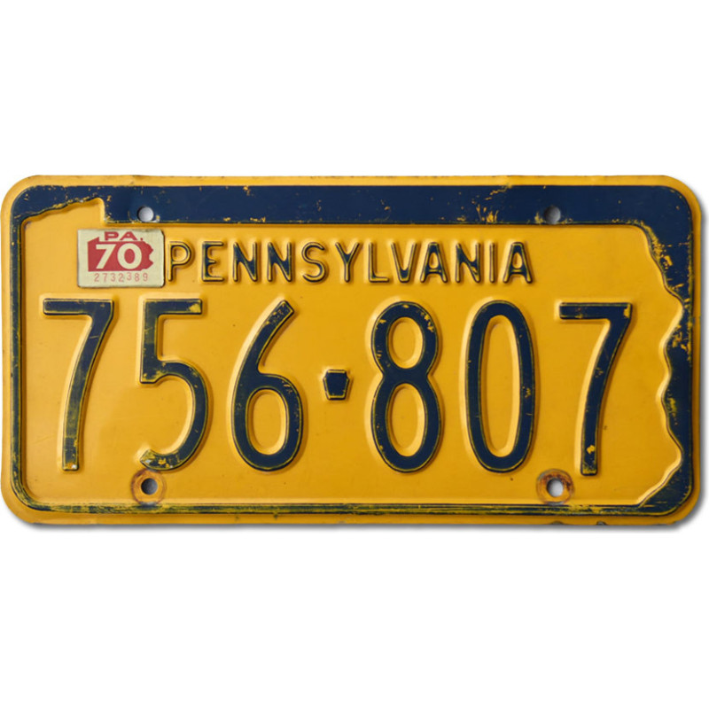 Tablica rejestracyjna USA Pennsylvania Yellow 756-807