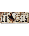 Tablica rejestracyjna USA Wyoming 1942 Bronco 10-D-15