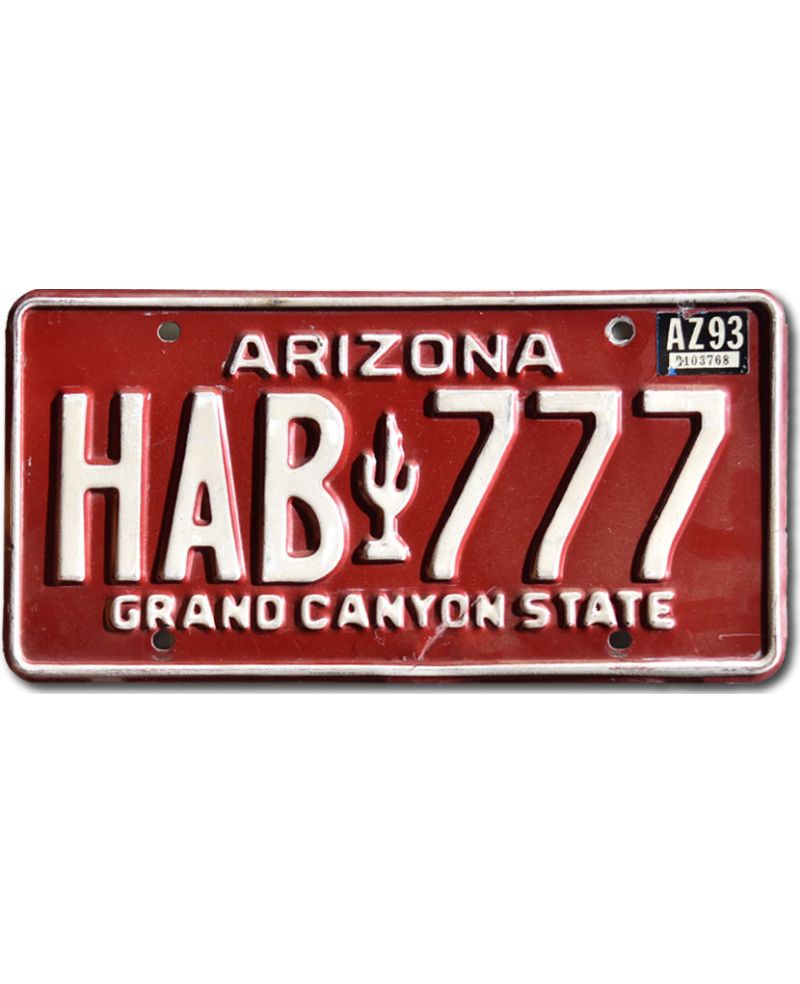 Tablica rejestracyjna USA Arizona Red Cactus HAB 777