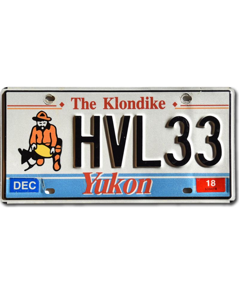 Kanadská SPZ Yukon The Klondike HVL33