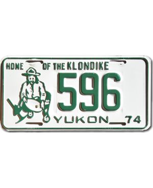 Kanadyjska tablica rejestracyjna Yukon 1974 Home Of The Klondike 596