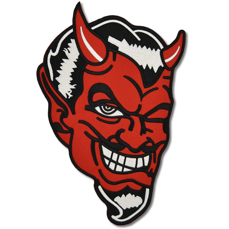 Naszywka duża Smiling Devil XXL na plecy 23 cm x 16 cm