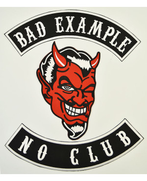 Naszywka duża Smiling Devil XXL na plecy 23 cm x 16 cm