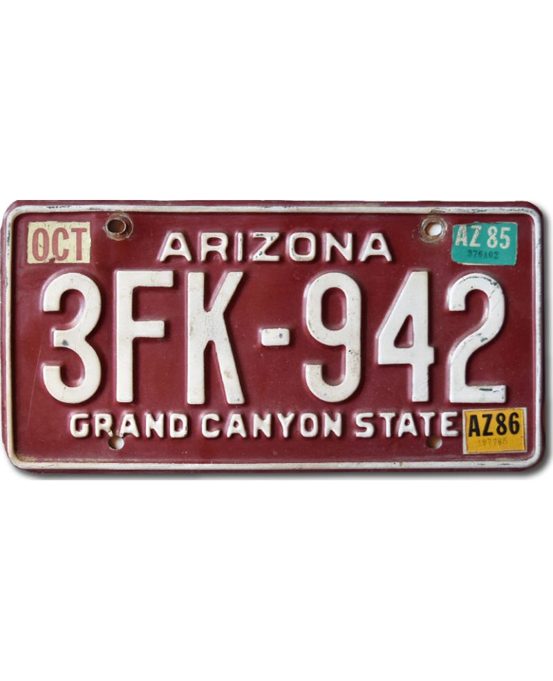 Americká SPZ Arizona Red 3FK-942