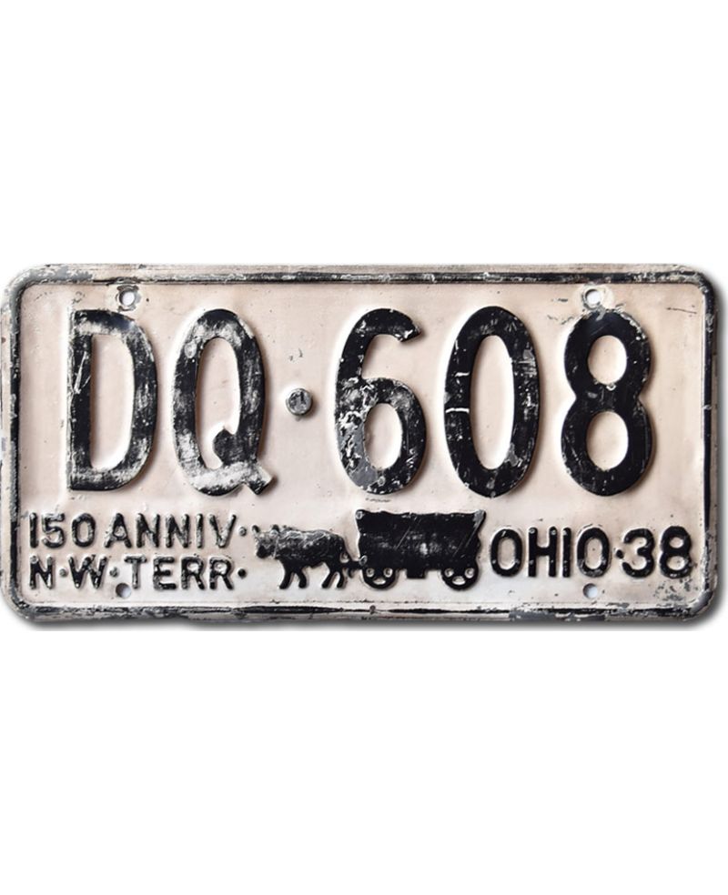 Americká SPZ Ohio 1938 Anniversary DQ-608