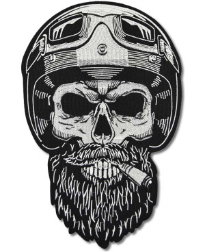Naszywka duża Bearded Biker XXXL na plecy 38 cm x 25 cm