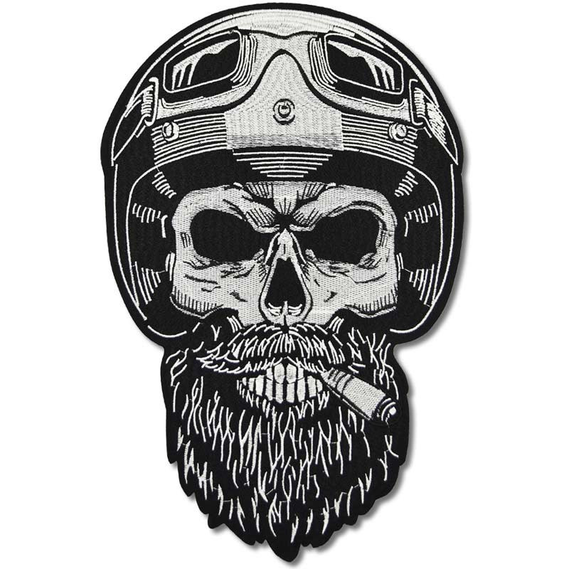 Naszywka duża Bearded Biker XXXL na plecy 38 cm x 25 cm