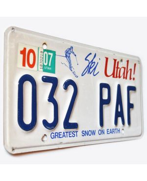 Americká SPZ Utah Ski