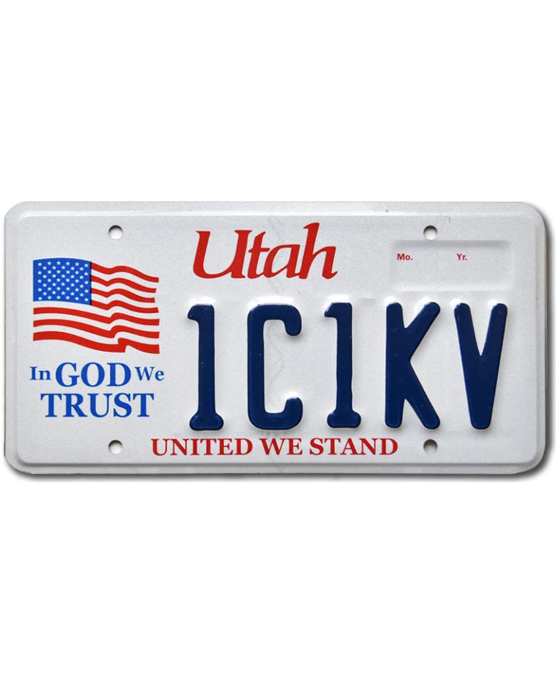 Americká SPZ Utah In God We Trust