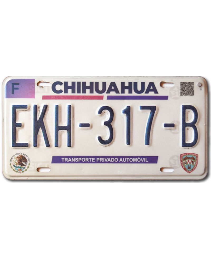 Mexická SPZ Chihuahua EKH-317-B