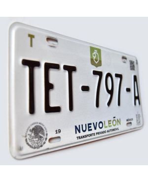 Mexická SPZ Nuevo León TET-797-A