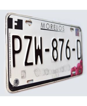 Mexická SPZ Morelos PZW-876-D