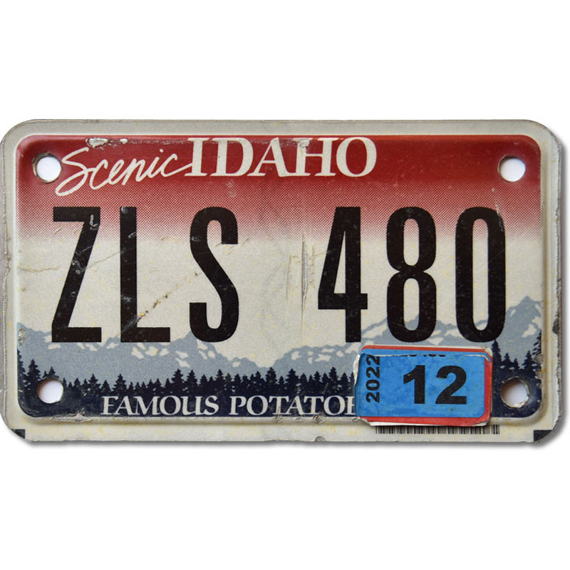 Motocyklowa Tablica Rejestracyjna USA Idaho ZLS 480