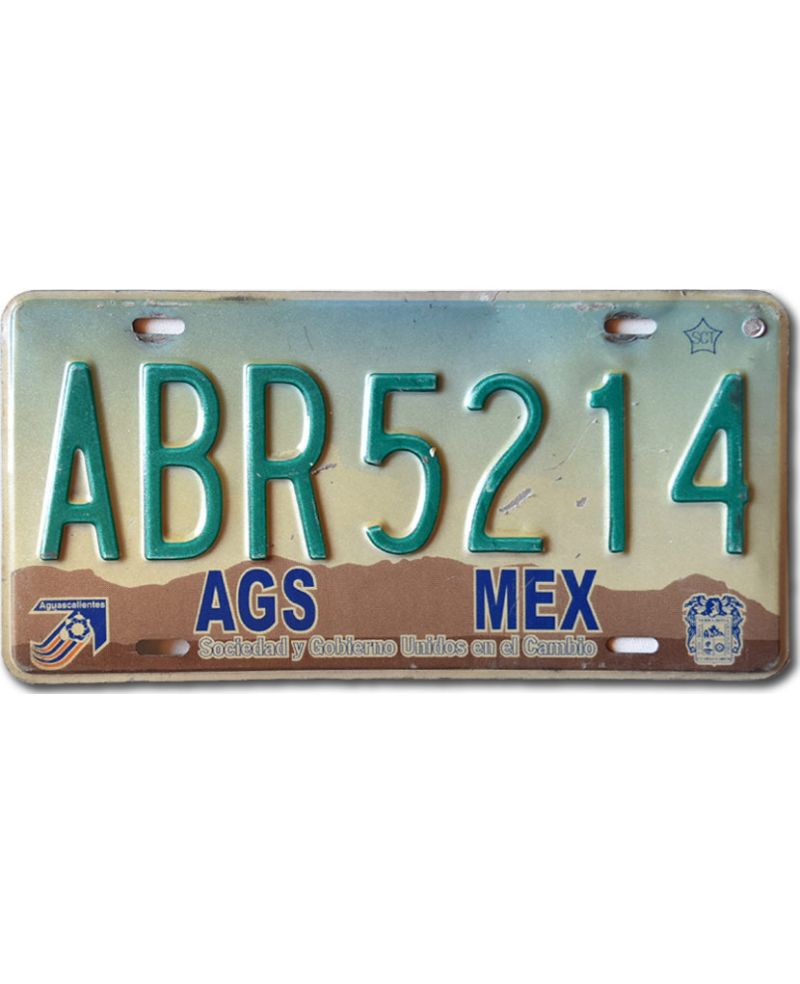 Mexická SPZ Aguascaliantes ABR 5214