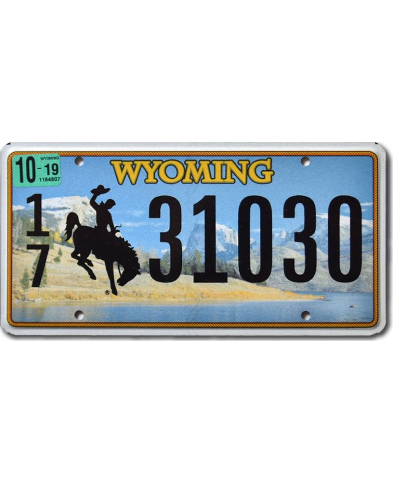 Americká SPZ Wyoming Country