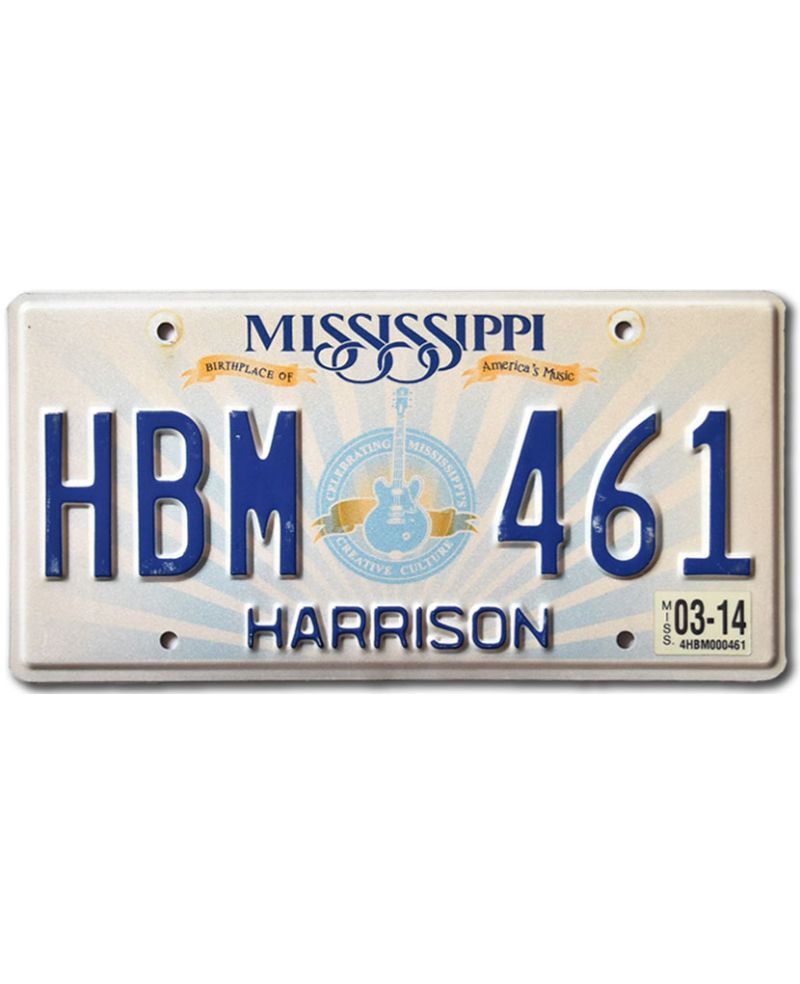 Tablica rejestracyjna USA Mississippi Lucille Guitar