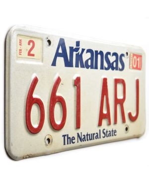 Tablica rejestracyjna USA Arkansas White 661 ARJ