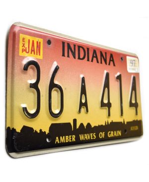 Tablica rejestracyjna USA Indiana 1997 Amber 36 A 414