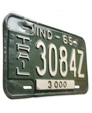 Tablica rejestracyjna USA Indiana 1965 Green 3084Z Trailer