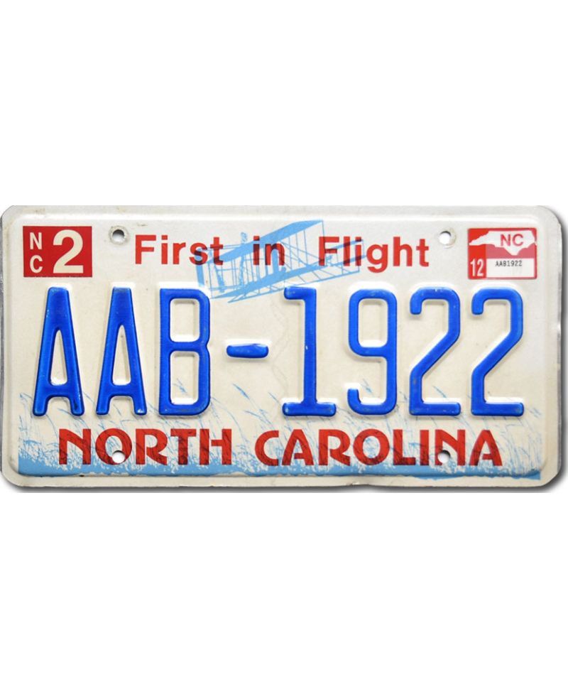 Tablica rejestracyjna USA North Carolina First in Flight