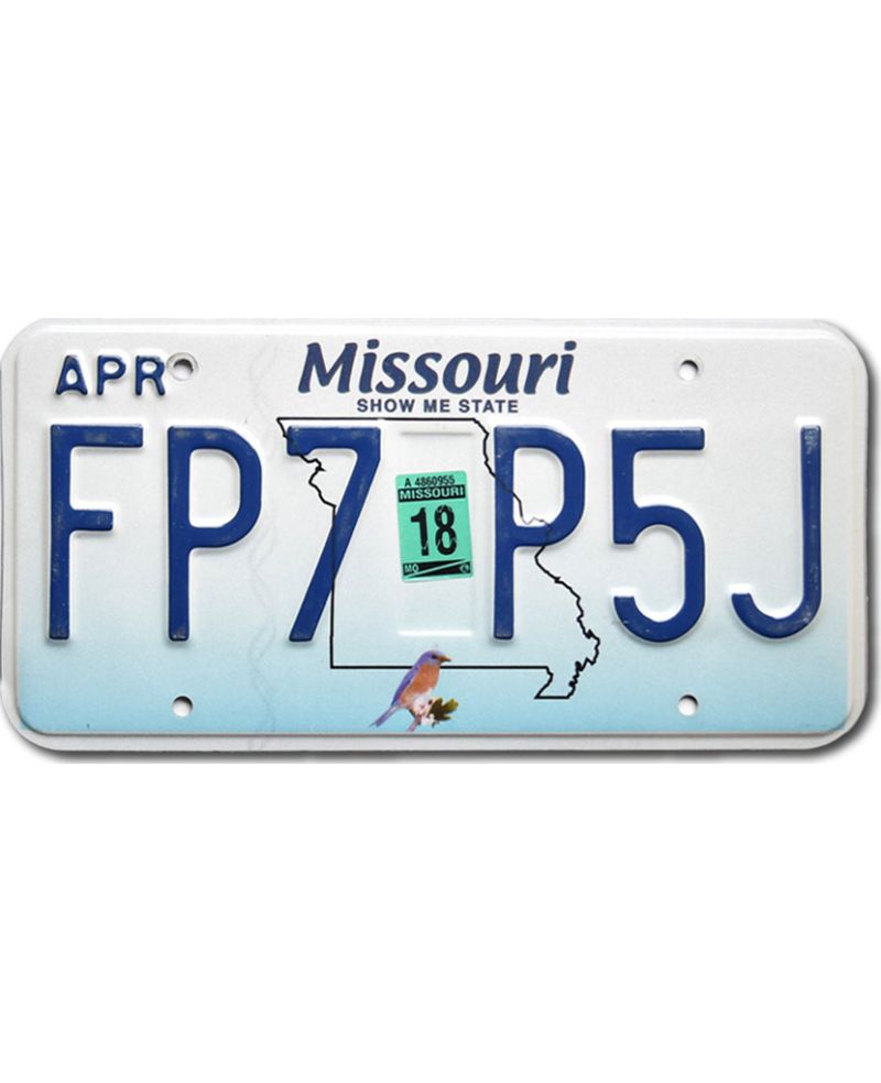 Americká SPZ Missouri Blue Bird