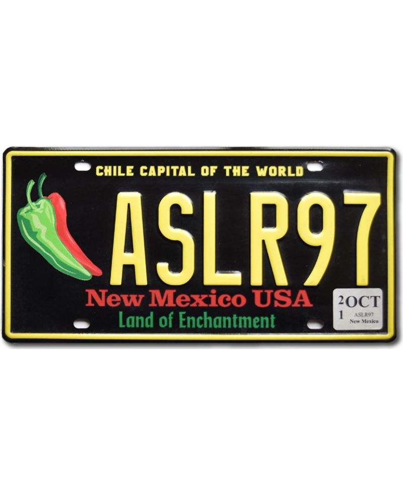 Tablica rejestracyjna USA New Mexico Chile Capital ASLR97