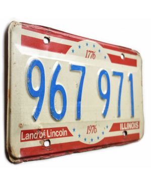 Tablica rejestracyjna USA Illinois 1976 Land of Lincoln 967 971