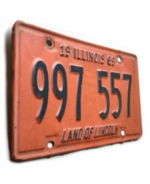 Americká SPZ Illinois 1969 Orange 997 557