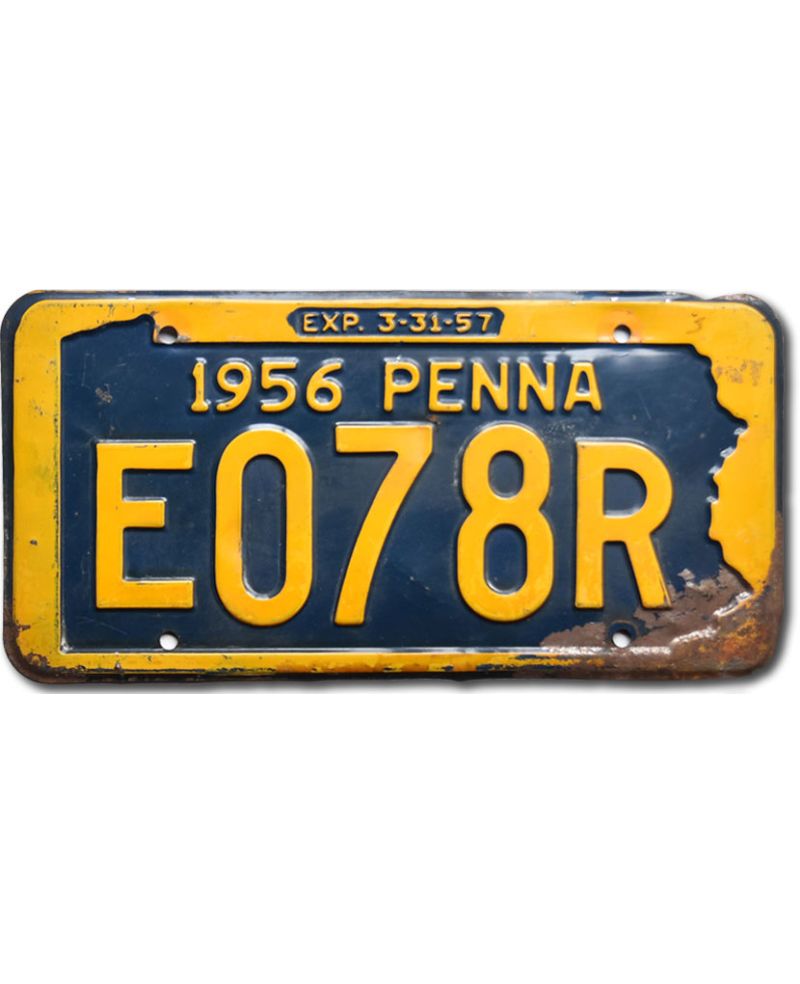 Tablica rejestracyjna USA Pennsylvania 1956 Penna E078R