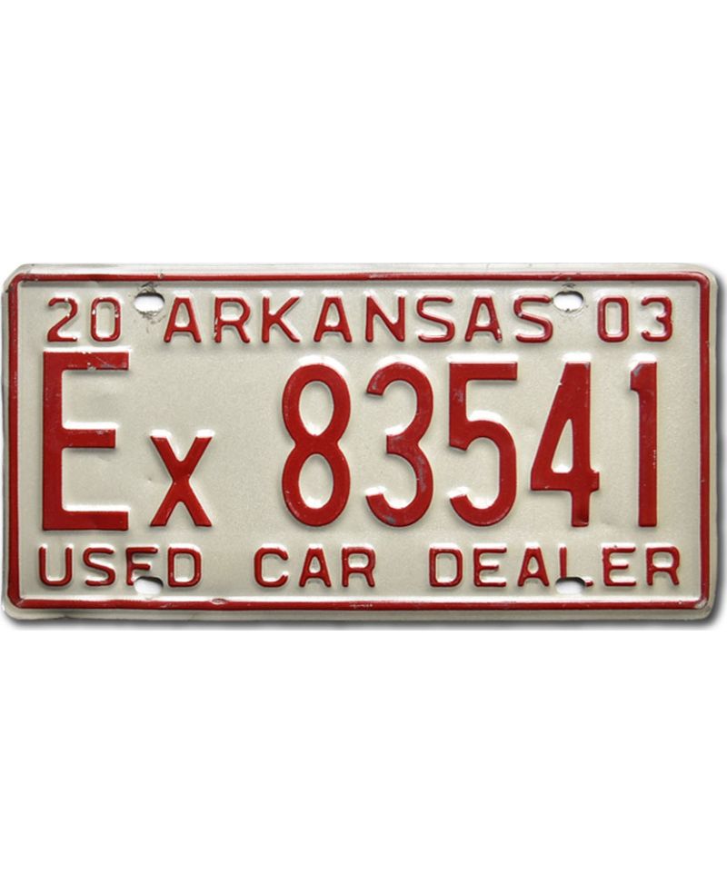 Americká SPZ Arkansas 2003 Used Car Dealer Ex 83541